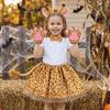 Giraffe Skirt Headband Bow Children Short Dress  Themed Carnival Event