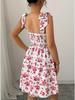 2025 Floral Print High Waist A-line Dress