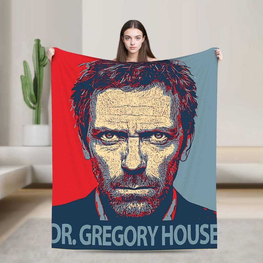 Dr Gregory House Blanket Decorative Flannel Throw Blanket For Couch Chair Super Warm Ized Quality Bedspread