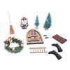 Dollhouse Fairy Door Kit Safe Sturdy Wood Vivid Colors High Simulation Dollhouse Christmas Door for
