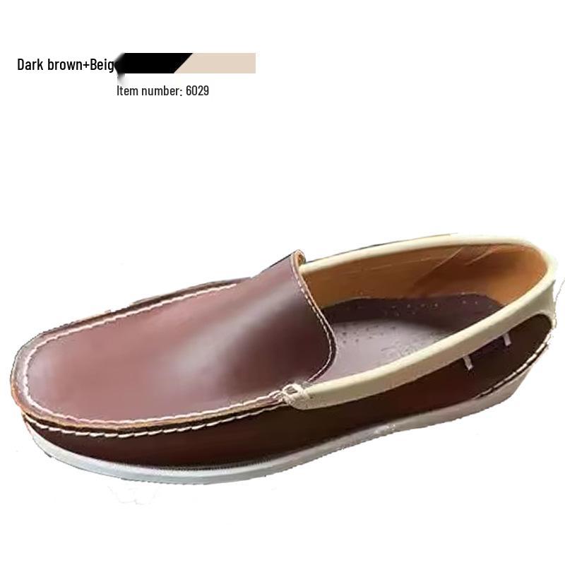 

Мужские повседневные туфли-лодочки большого размера на шнуровке из натуральной кожи с резиновой подошвой для вождения 45