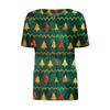 Women's Short Sleeved Patterned Pockets, Work Print Stand Up Collar, Single Breasted Protective Clothing, Cardigan Jacket, Top