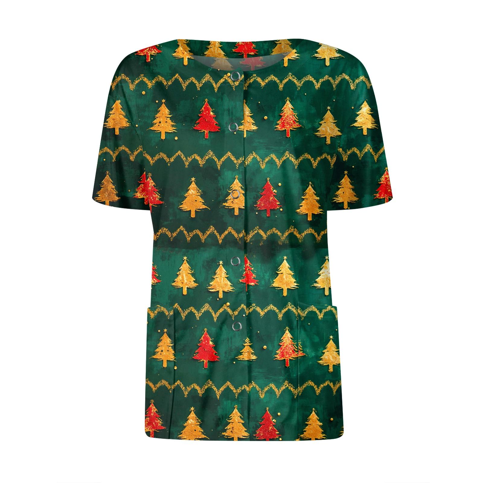 

Женские карманы с короткими рукавами и рисунком, воротник-стойка с рабочим принтом, однобортная защитная одежда, куртка-кардиган, топ L темно-зеленого