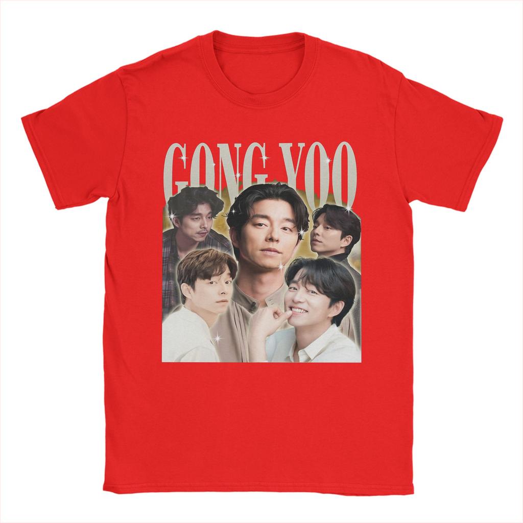 Gong Yoo Retro 90er Jahre T-Shirts Herren Damen Reine Baumwolle Neuheit T-Shirt Rundhals T-Shirt Kurzarm Kleidung Übergröße