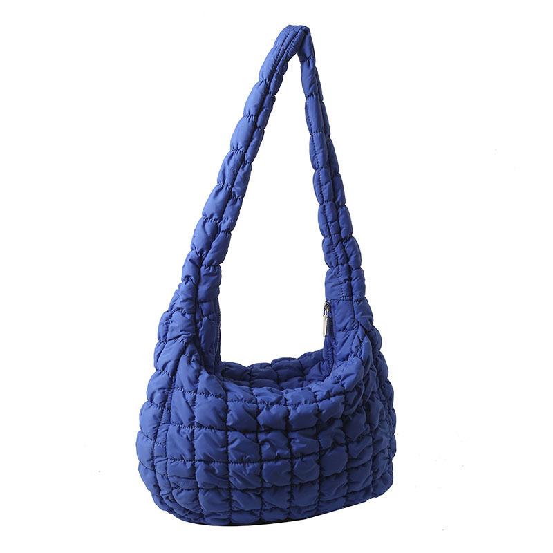 Borse a Spalla in Cotone Piumino per Donna Moda Borse a Mano in Cotone Spaziale Pieghettate a Bolle da Donna Grande Capacità Borsa a Tracolla Totes
