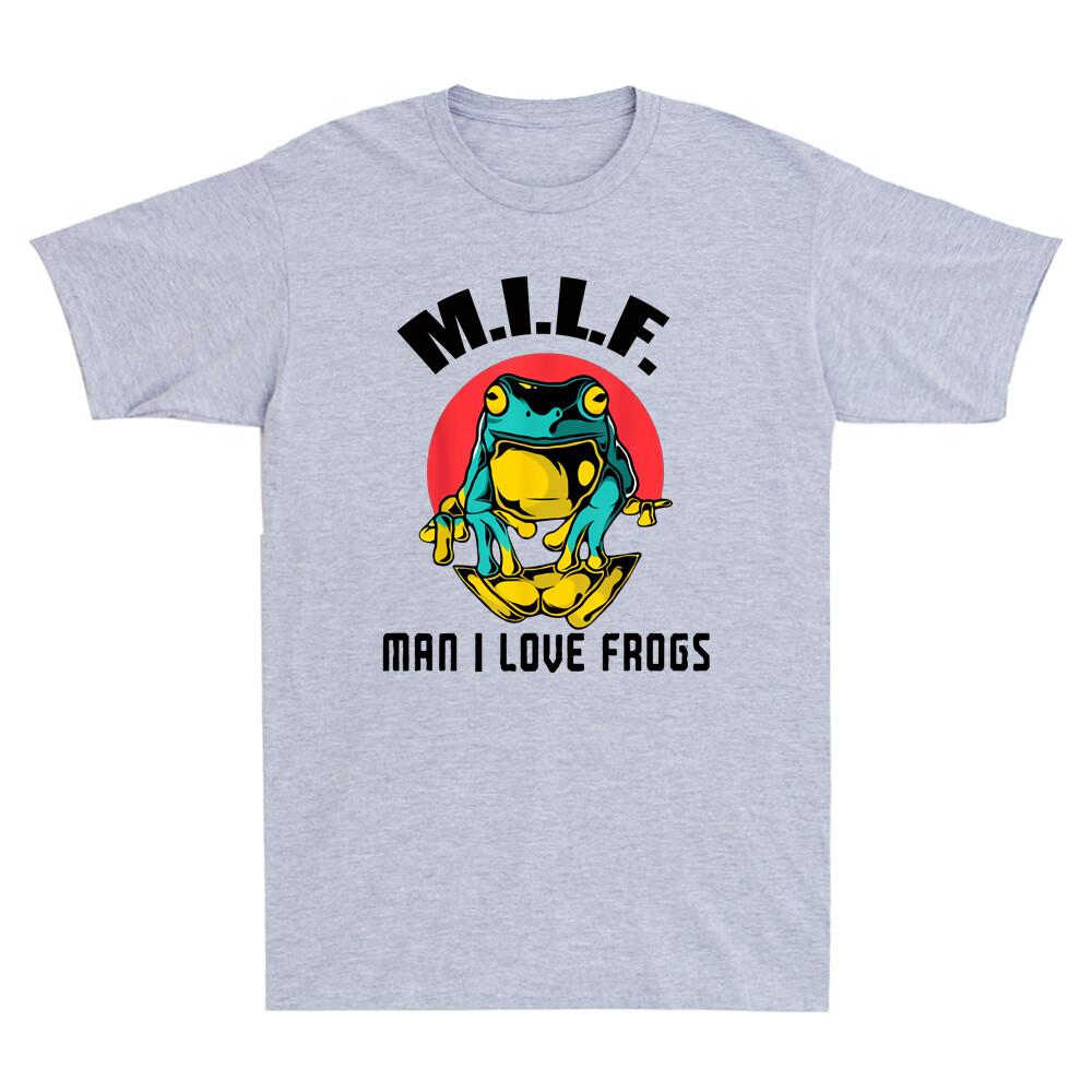 Vintage MILF Unisex I Love Frogs Funny Saying Frog-Amphibian Graphic Unisex's T-Shirt