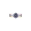 Classic Six-Claw Ring Popular Jewelry Divided Into Two-Color Ring Imitation Zircon Diamond Hand Jewelry