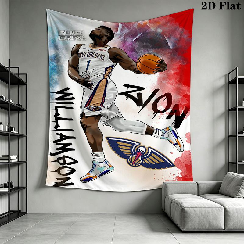 Zion Williamson Power Poster Threepiece Set 1 Duvet Cover 2 Pillowcase Without Core Soft And Comfortable Bedding Set
