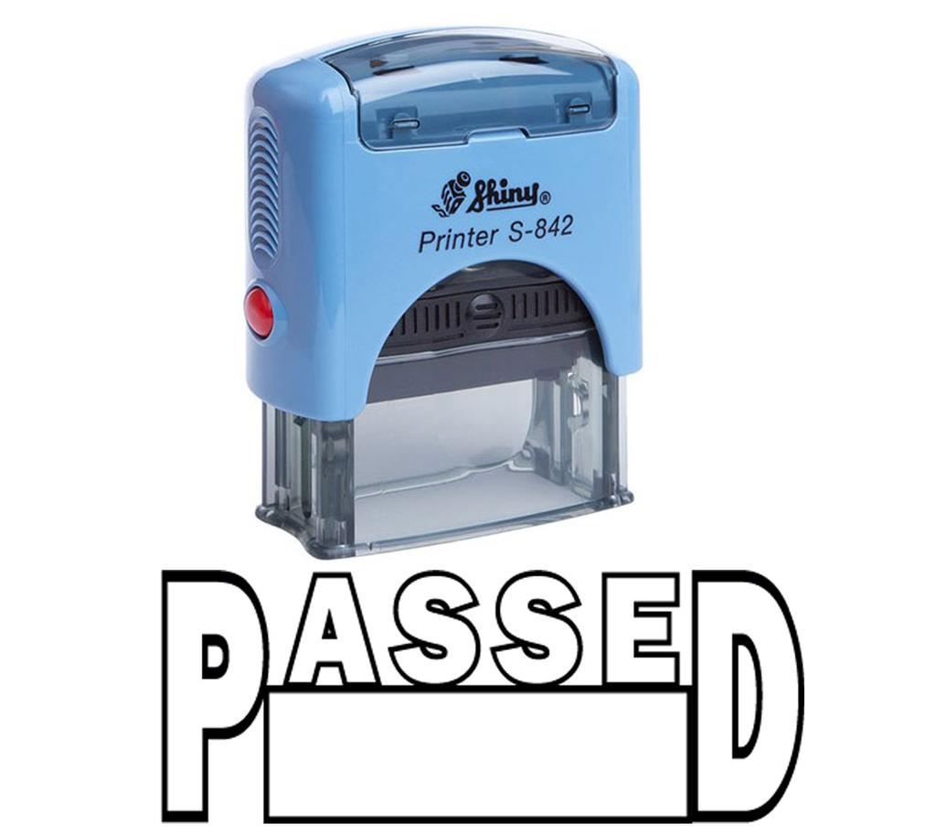PASSED Self Inking Rubber Stamp Custom Shiny Office Stationary Stamp