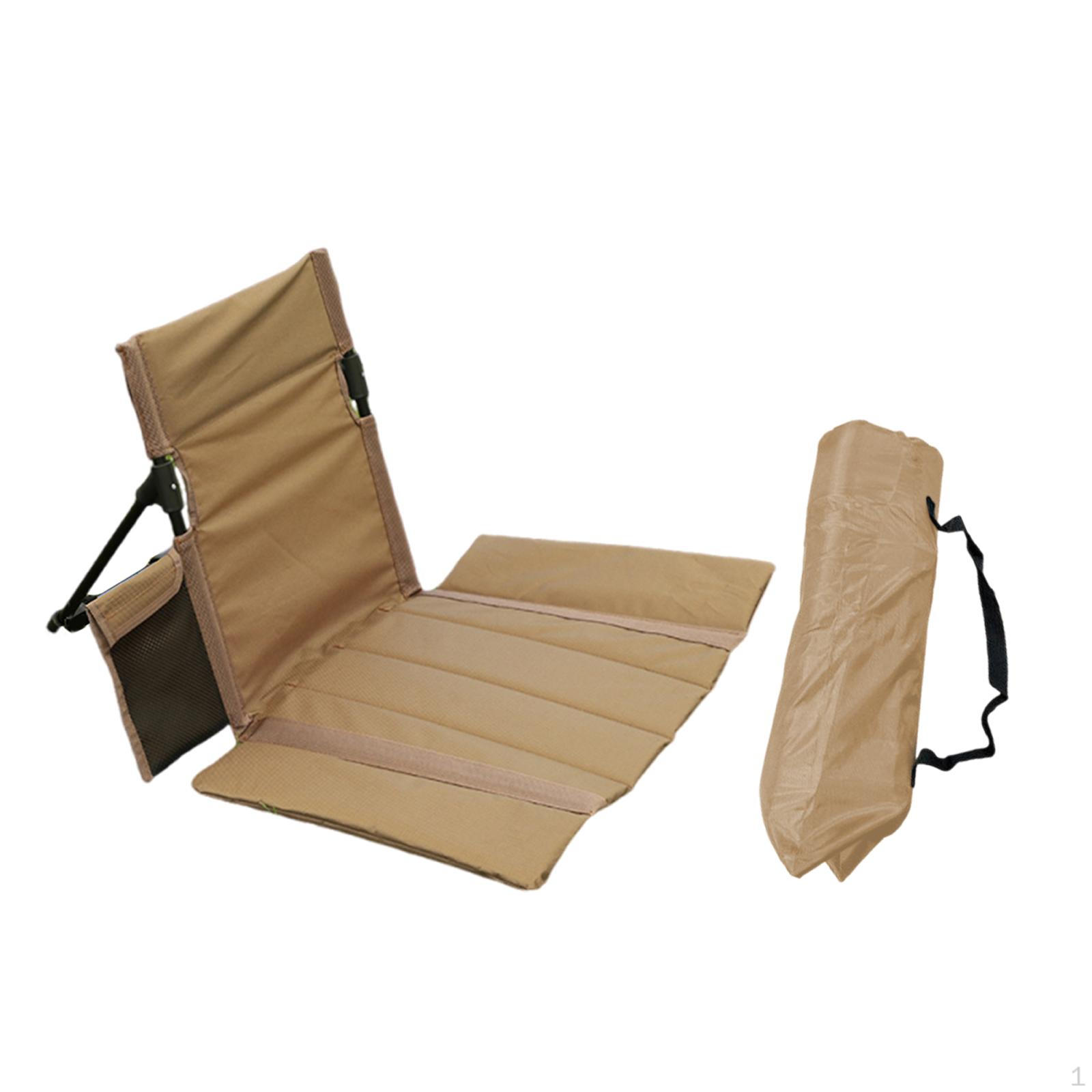 

Camping Floor Chair Beach Stadium Seat for Trekking Picnic Swimming Pool коричневий