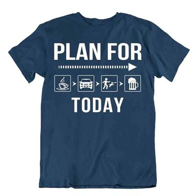Plan für heute T-Shirt Neuheit Geschenk T-Shirt Wunderbare Zeit für ein Bier Shirt
