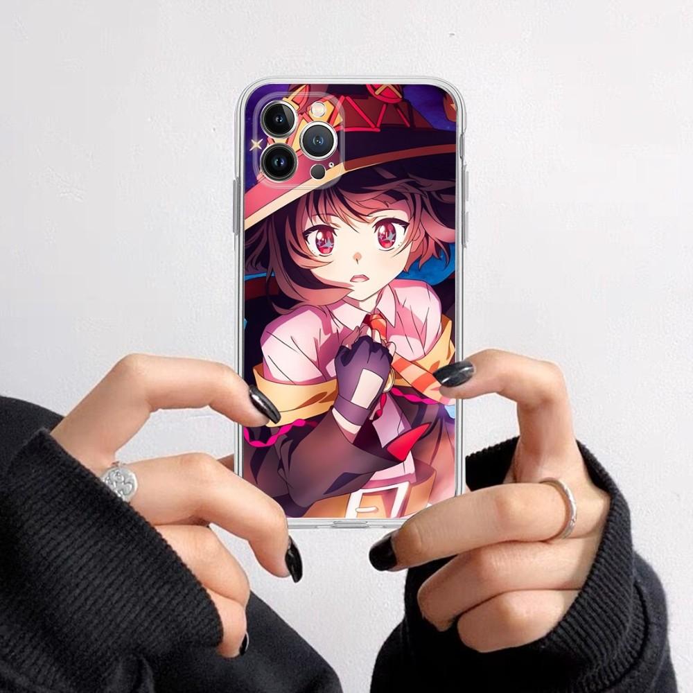 Megumin Phone Case for iPhone 16 15 8 7 6 6S Plus X SE XR XS 14 11 12 13 Mini Pro Max Mobile Case