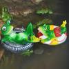 Statuie broască plutitoare din rășină, desen animat, ornament pentru broasca de relaxare, figurină de broască plutitoare pentru iaz, pentru acvariu, grădină, piscină, caracteristică de apă