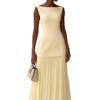 2025 Women's Solid Sleeveless Knit Vest & Skirt Set