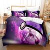 3D Anime Pokemonzd Bedding Set Cartoon Children Bedroom Quilt Cover Boy Girl Bedclothes Single Double King Pikachus Duvet Cover