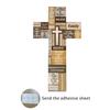 12 x 8 Inch Cross Wall Decor 2D Inspirational Christians Cross Sign Wall Art Decor Faith Love Blessed Christians Hanging Sign