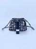 Retro Hand-Woven Sequin Beaded Shoulder Bag - Versatile Acrylic Phone Bag