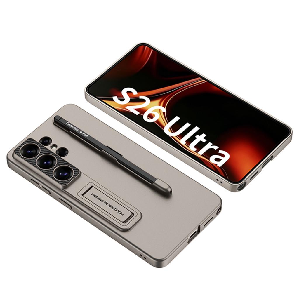 GKK Чохол для Samsung Galaxy S26 Ultra Тонкий з підставкою Задня кришка телефону з полікарбонату зі стилусом