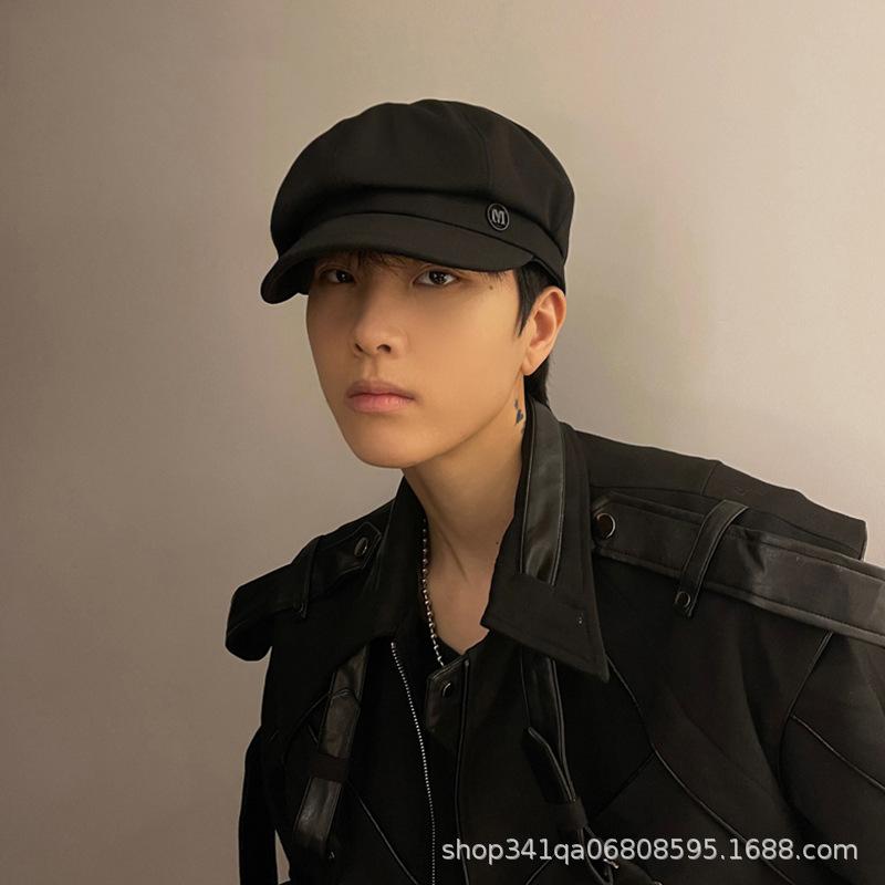 Men's trendy japanese-style retro vintage versatile newsboy cap, suitable for all seasons. also available as a beret or painter's cap for women