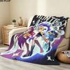 1PC Kpop Demon Hunters Patterned Flannel Blanket Suitable For All Seasons For Home Decor Warmth And Comfort Gifts Holiday Present