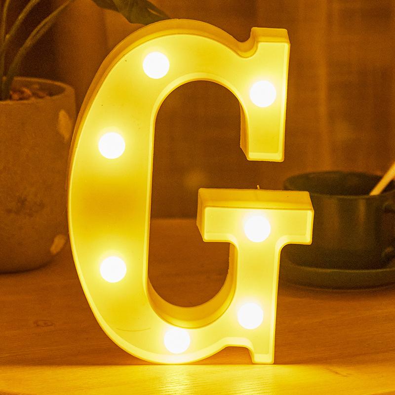 LED 21cm Warm Light Alphabet 0-9 Letters for Wedding Party Home Decor