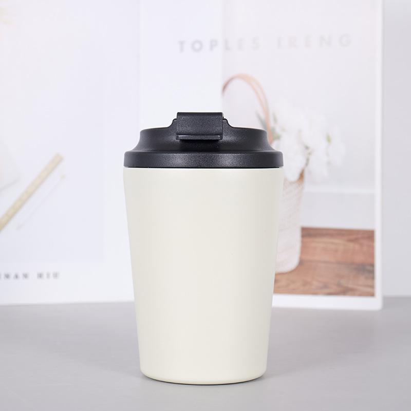 

304 Stainless Steel Coffee Cup, Double-layer Insulated Cup, Portable Car Cup, Business Office Casual Cup 12oz білий