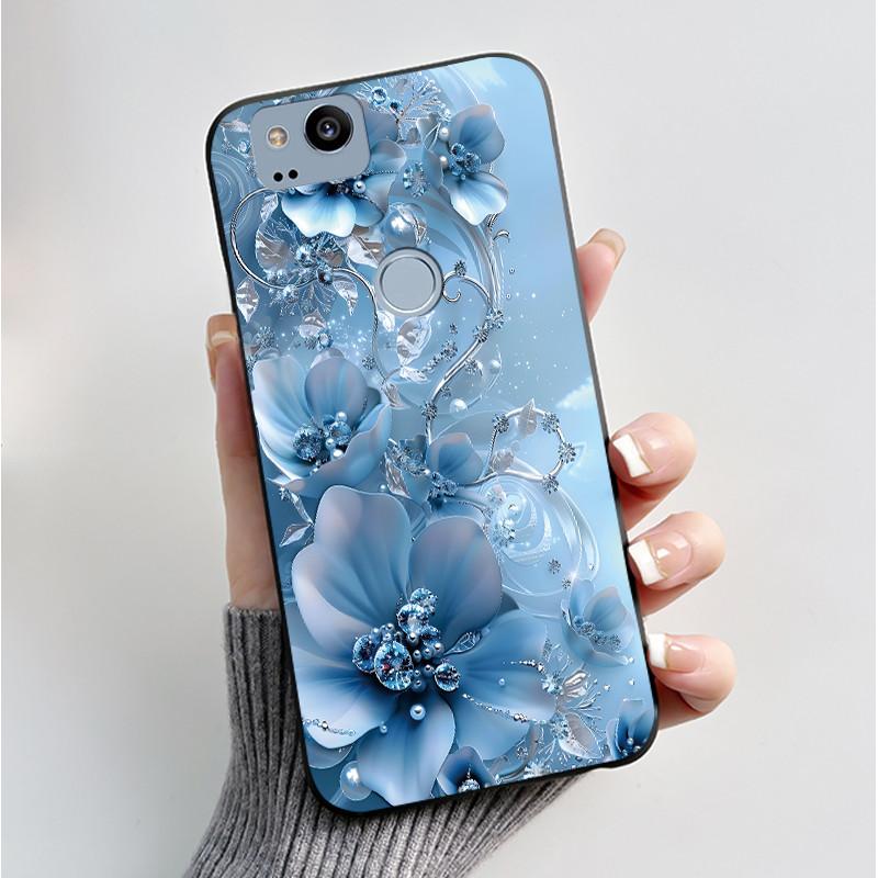 Pattern Case For Google Pixel 2 XL Pixel2 Funda Soft Silicone Shell For Google Pixel 1 XL Pixel1 Cover Cute Flower Casing Coque