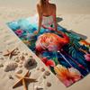 Flamingo am tropischen Paradies Strandtuch, Superweiche Mikrofaser, Geschenk für Sie/Ihn, Geburtstag, für Pool, Strand, Reisen, Heimdeko Fan-Geschenke