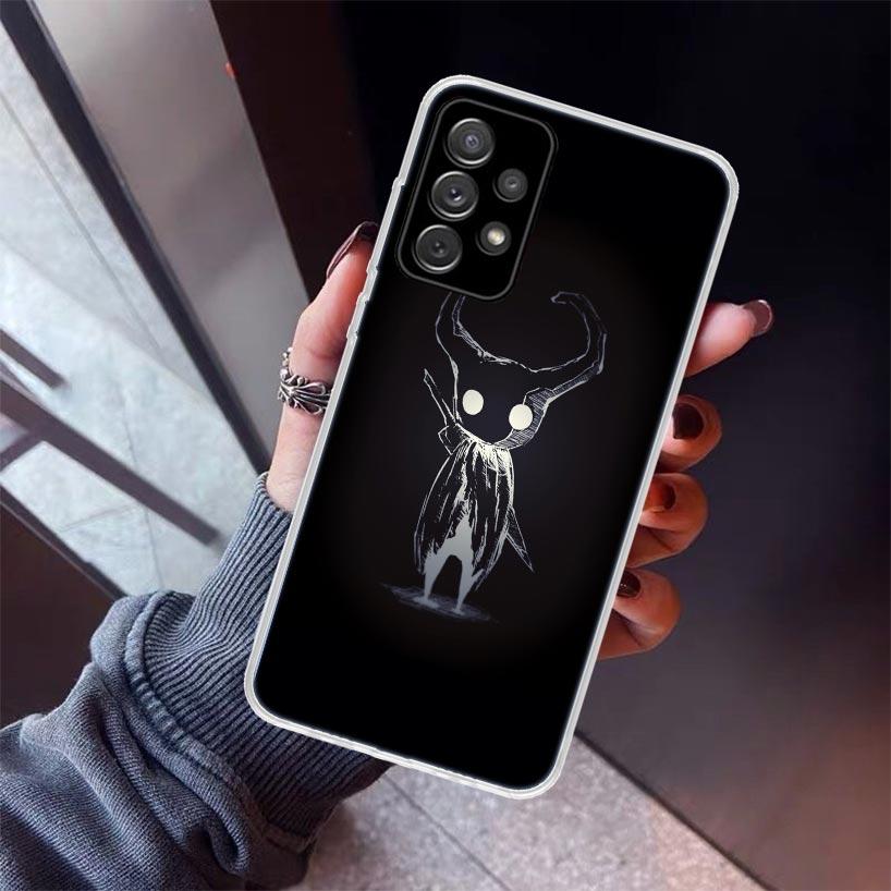 Černé pouzdro Hollow Knight pro Samsung Galaxy A17 A57 A37 A16 A26 A36 A56 A15 A25 A35 A55 A14 A13 A54 A53 A34 A24 A33 A23 Ga
