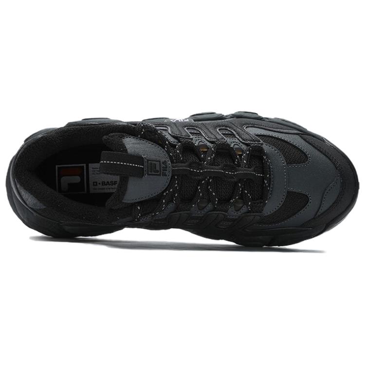 Fila Croissant Odporne na ścieranie Termiczne Zwiększające wysokość Niskie Grube Sneakersy Damskie Czarne F12W441115FBD