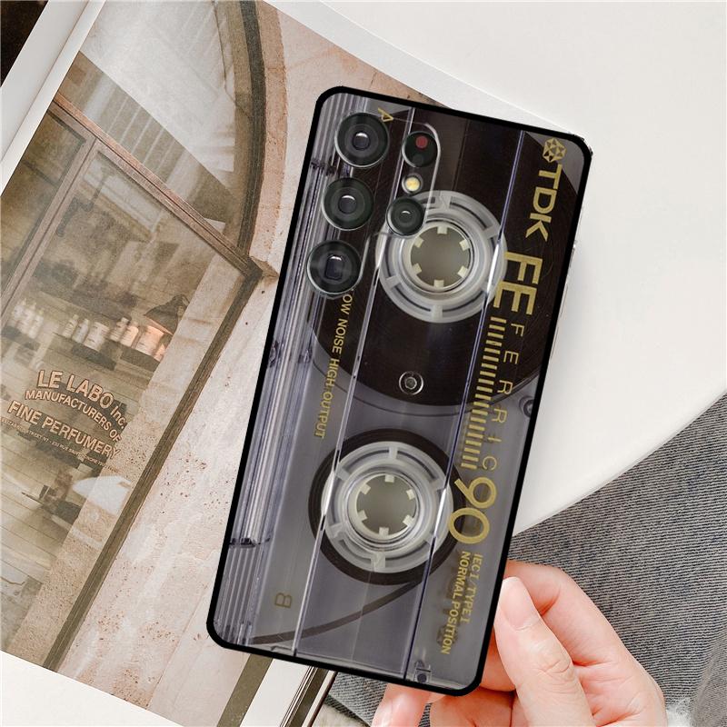 Retro-Kassettenband-Handyhülle Für Samsung Galaxy S25 Ultra S9 S10 S20 S21 S22 S23 S24 Plus S24 FE Bumper-Abdeckung