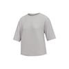 Solid Color Round Neck Pullover Short Sleeve T-Shirt Women Tops SA1269ST42L-BL171