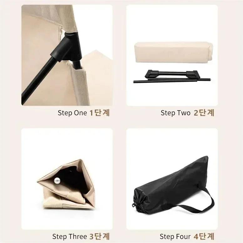 1 Stück Faltbarer Einzel-Lazy-Campingstuhl mit Rückenlehnenkissen Outdoor Garten Park Strand Picknickmöbel