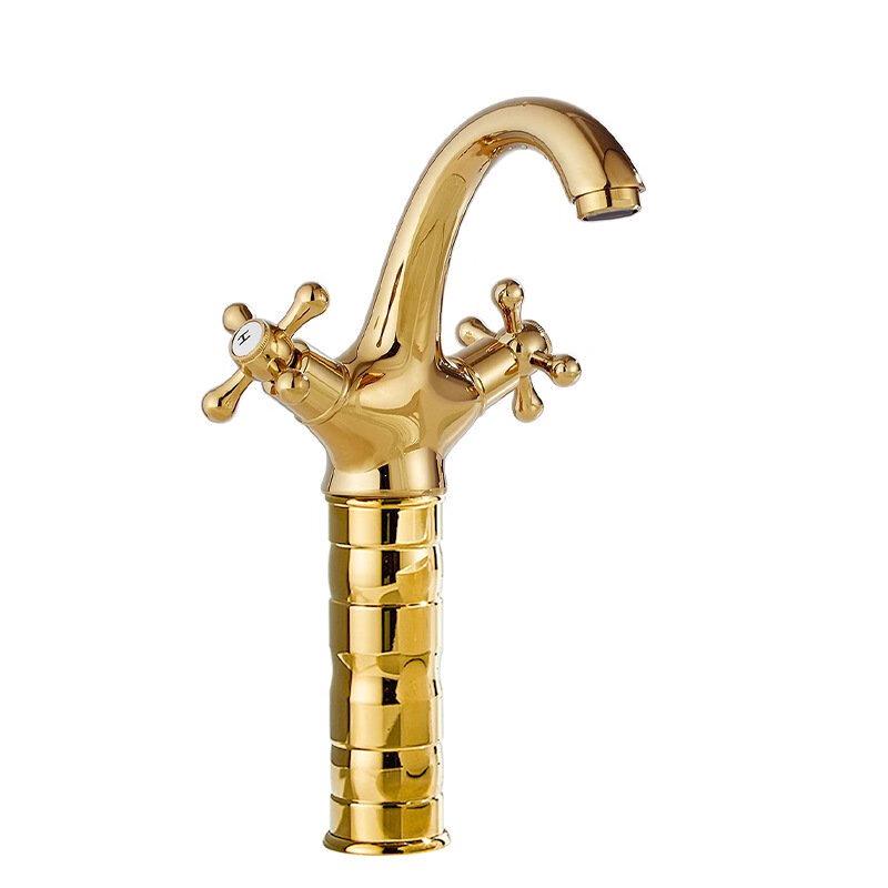 MDNG French Antique Gold Tall Basin Faucet