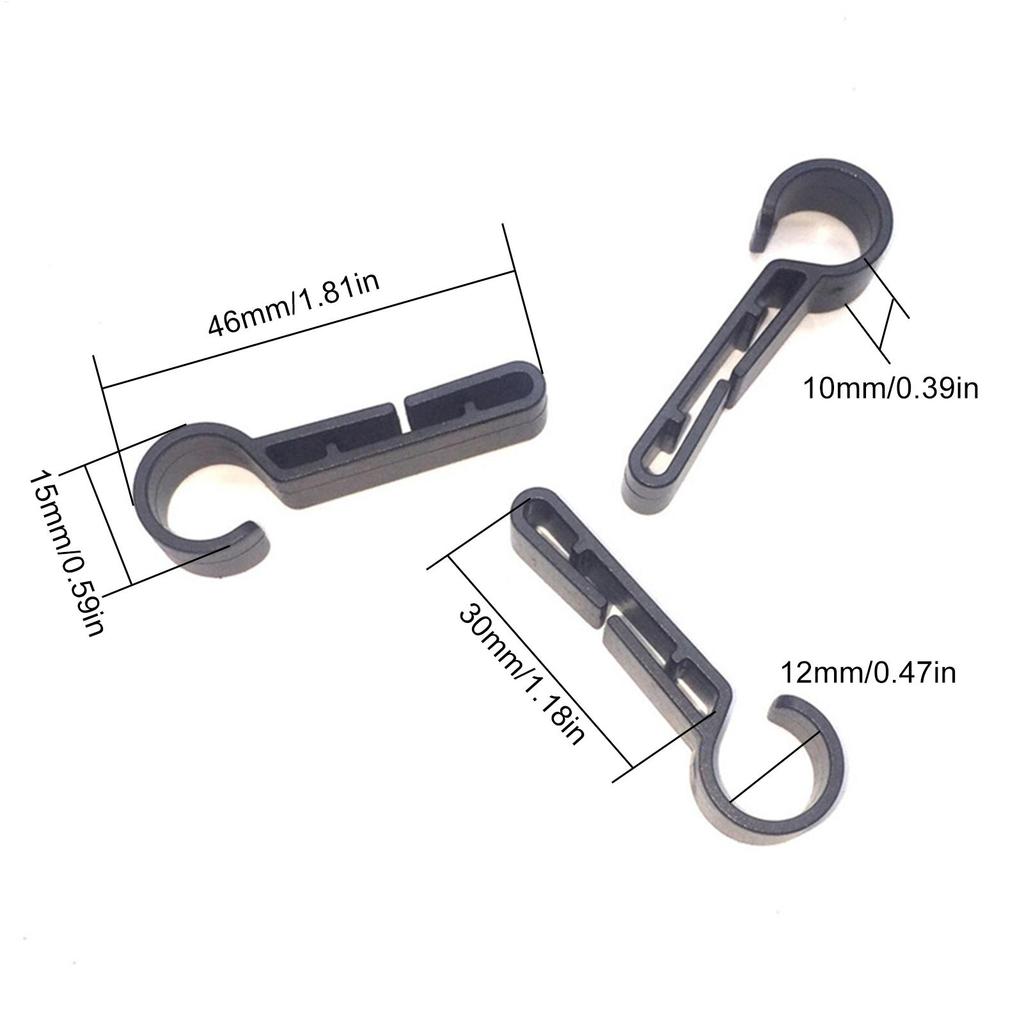 Hard Hat Clips for Headlamp 10-Pieces Headlight Holder Helmet Hooks Hard Hat Gear Attachment for Hard Hat Use in Construction