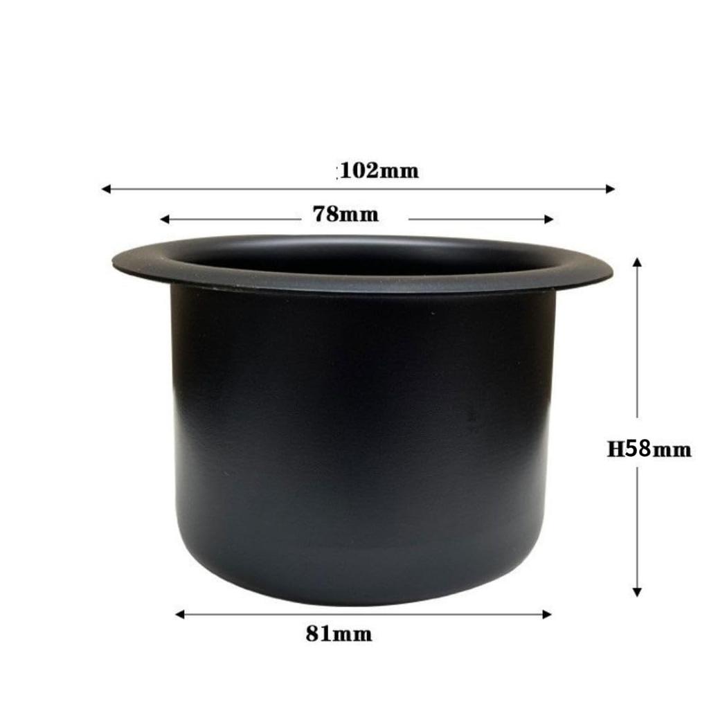 Stellar Seizan Cup Holder Never Fall Over Drink Holder Aluminum Black Black 2 Piece