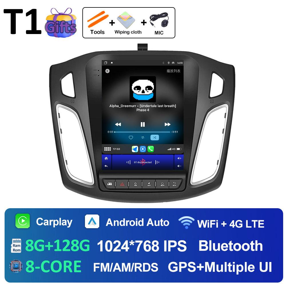 Android 14 Auto Radio Player  For Ford Focus 3 Mk 3 2011 2012 2013 2014 - 2019 DSP Stereo Cooling Fan 2.5D Touch Screen No 2 Din