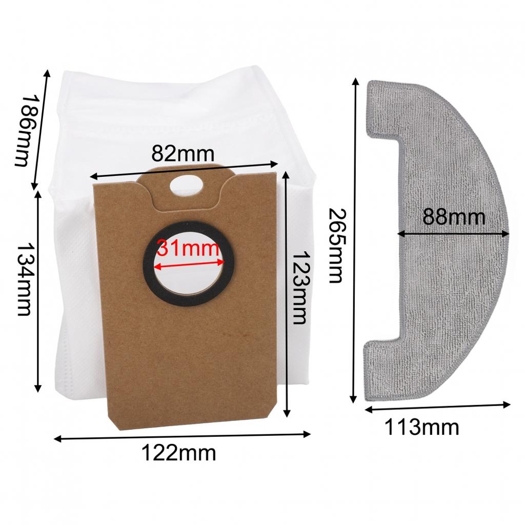 Dust Bag Replacement Set Along with Mop Cloths for MONSGA MS1 MAX Vacuums