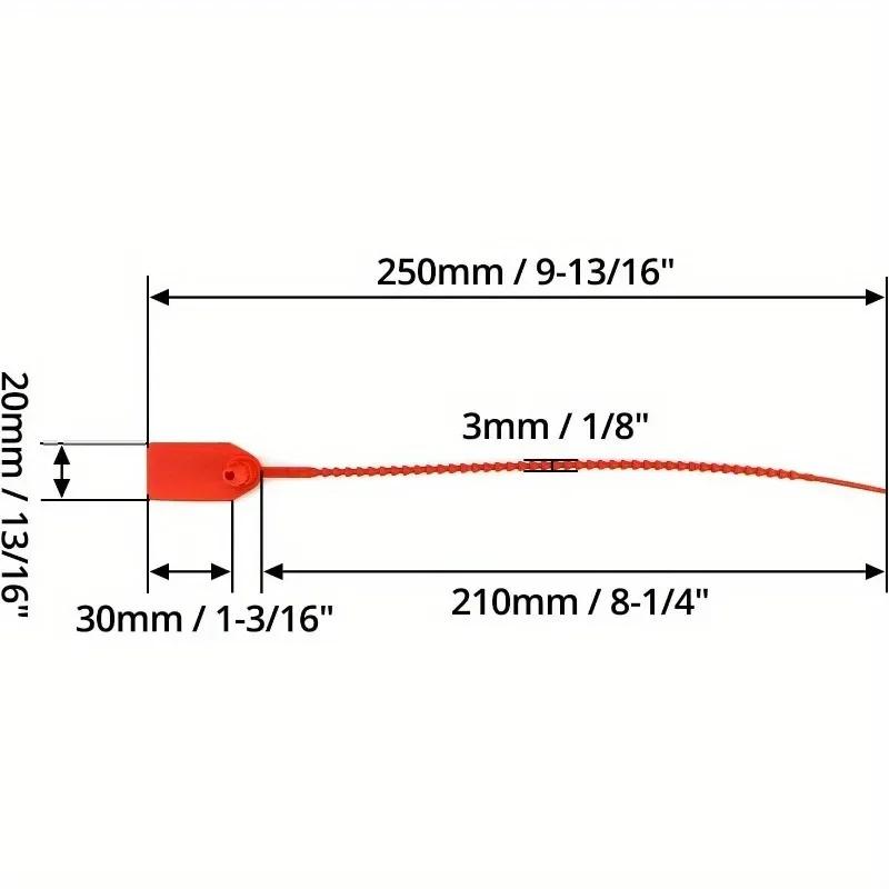 100pcs Plastic Tamper Seals Tamper Self-Locking Security Zip Tie,Security Tag for Extinguishers and Safety