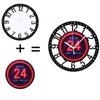 25cm Circular Iron Wall Clock with a Broadcast Tower