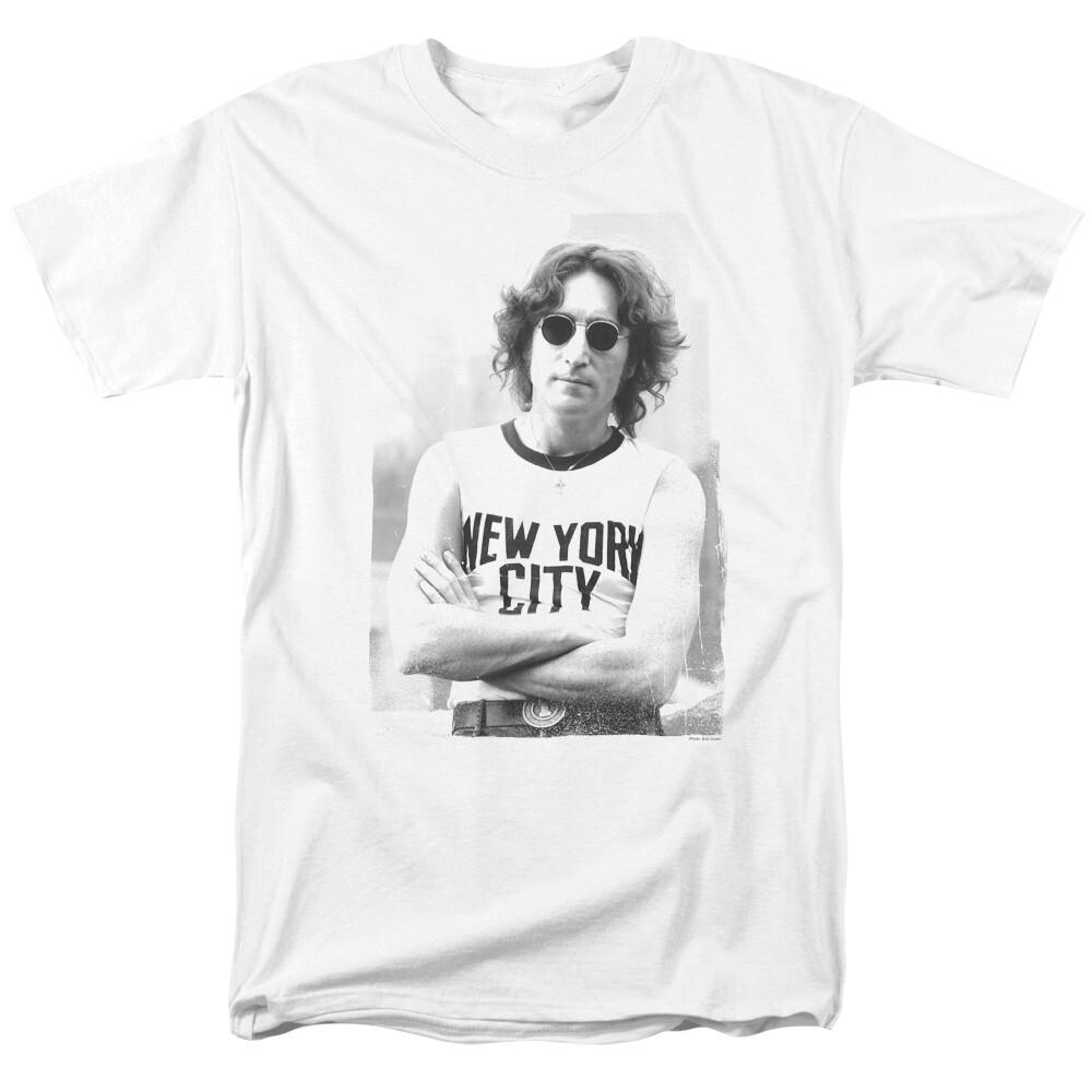 Футболка John Lennon New York City Лицензированная Beatles Красивый Мальчик Рок Белая XL
