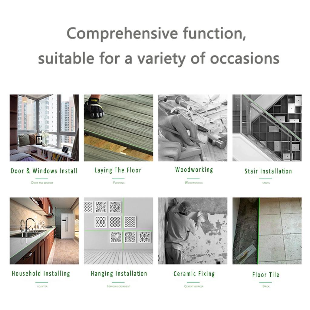 12 Line/16 Line 360° 4D Green Light Laser Level Digital Self Leveling 6000mAh 360° Rotary Measure