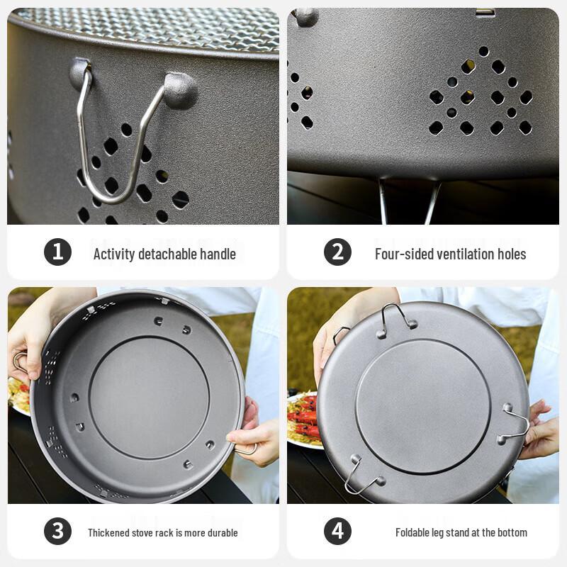 Portable Outdoor Tea & BBQ Charcoal Grill