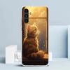Anime Cat Rain Animal Phone Case For Samsung Galaxy A17 A37 A57 A16 A15 A14 A13 A56 A55 A54 A53 A36 A35 A34 A33 A26 A25 A24 A23