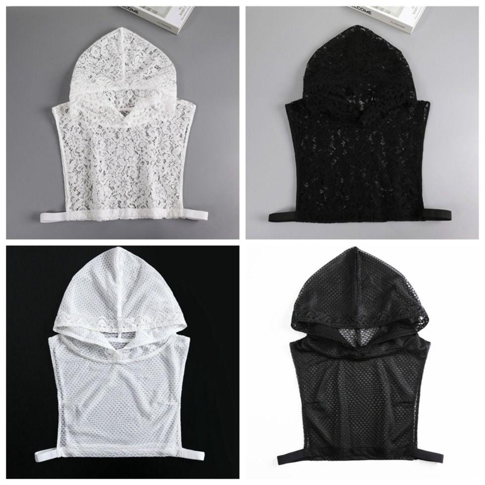 Gauzy Fake Lace Floral Collar With Cap Detachable False Collar Vest Mesh Base Layer Top  Winter