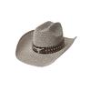 Retro Bull Head, Rivet Belt, Straw Hat, Women's and Men's Summer Visor, Rolled-brimmed Western Cowboy Top Hat