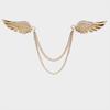 Korean New Fashion Four Stars Zircon Tassel Chain Metal Brooch for Women Men Suit Pin Cloth Moon Corsage Pin Clothing Jewelry