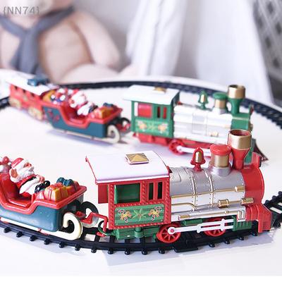 Electric Christmas Train Toys With Sound & Light – Railway Car, Track Frame For Christmas Tree Decoration