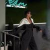 Tuta Streetwear da Donna con Design Color Block Vestibilità Larga Manica Lunga Vita Media Romper Casual