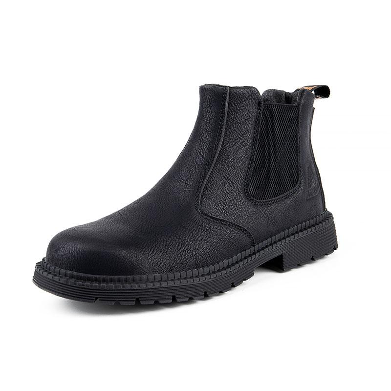 Men s Leather Safety Boots Waterproof Work Boots for Men Steel Toe Shoes Indestructible Shoes Safety Work Protective Boots Man 37 чёрный